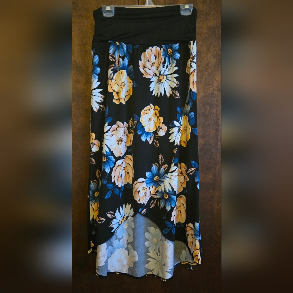 Apt. 9 Floral High Low Skirt, Waist=14"-16"